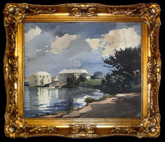 framed  Winslow Homer Salt Kettle :Bermuda (mk44), ta009-2